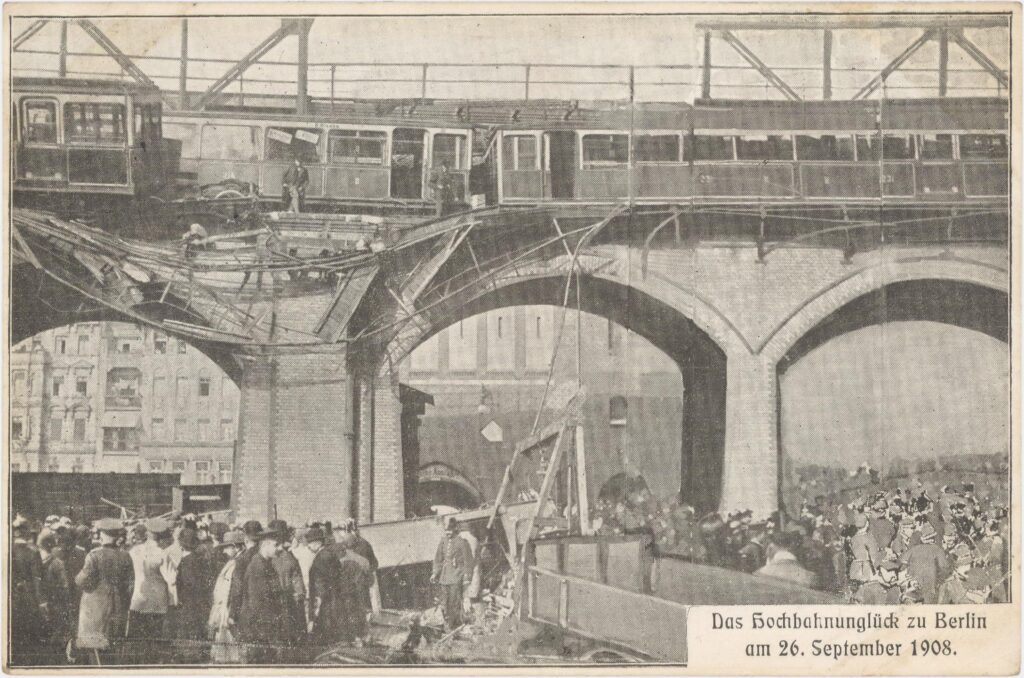 "The Elevated Railway Disaster in Berlin on September 26, 1908," 1908, o. V., Peter Plewka / FHXB Friedrichshain-Kreuzberg Museum, 1251v.