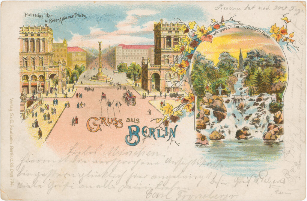 Tourist Card “Greetings from Berlin”no date (sent in 1899), SPP / FHXB 1505