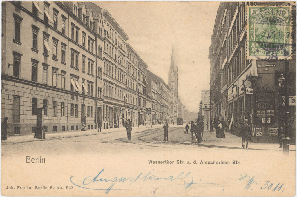 Alexandrinenstr. / Wassertorstr., o.D. (verschickt am 08.06.1906), SPP / FHXB 4971