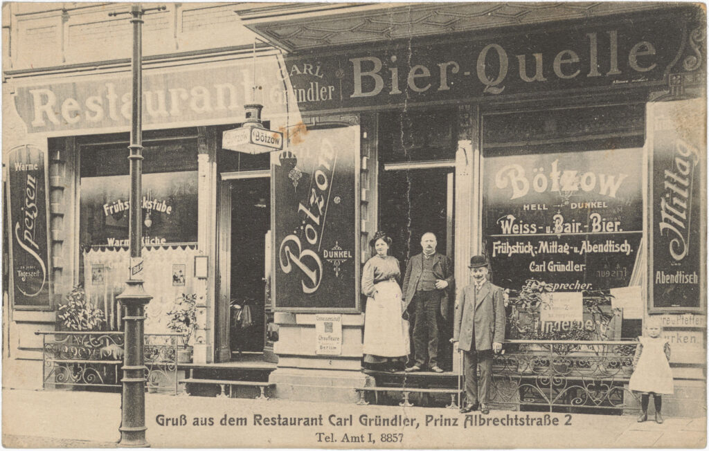 Restaurant „Carl Gründler", Prinz-Albrecht-Str. 2, o.D., SPP / FHXB 3448