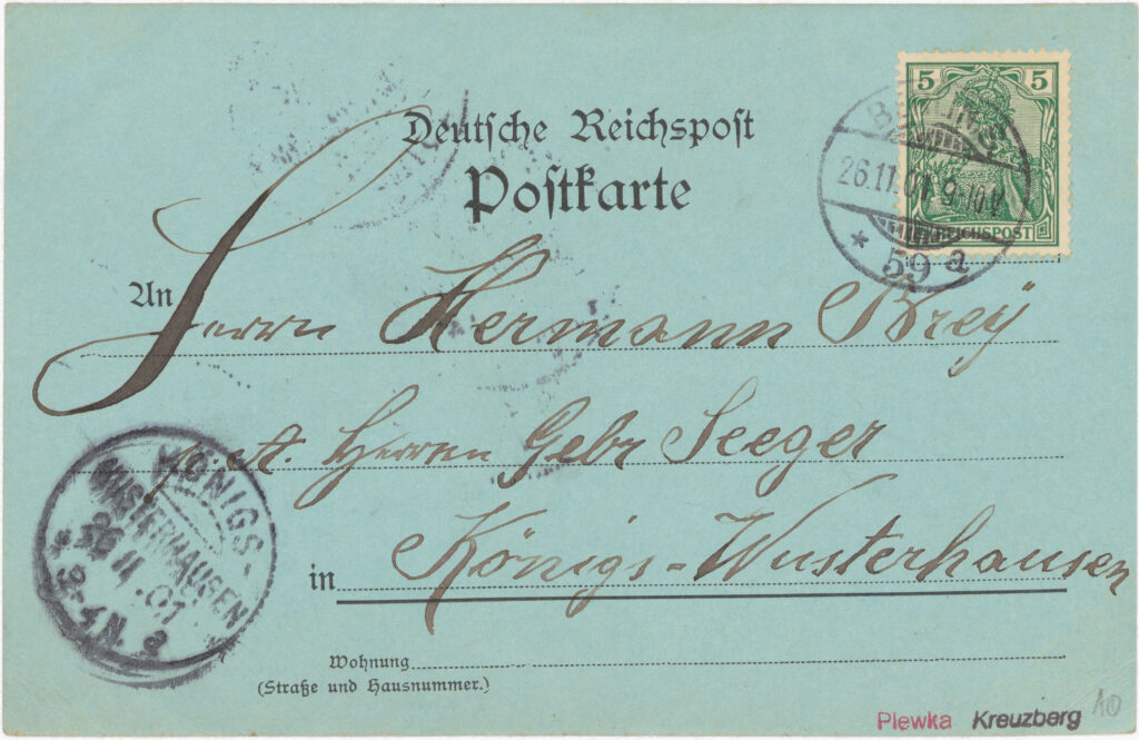 „Gruss aus dem Krankenhaus am Urban“, o.D. (verschickt am 26.11.1901), SPP / FHXB 4640